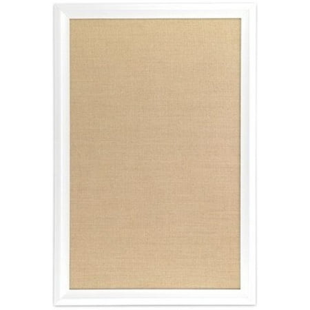 Ubrands White Wood Frame Burlap Bulletin Board - 20 x 30 White