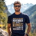 thumbnail image 3 of Kings Are Born on November 28 T-Shirt, Vintage Birthday Shirt for Men, Perfect Gift for November Birthday, 3 of 4