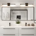 thumbnail image 4 of Faziyo Lámparas de tocador de oro negro para baño sobre espejo Apliques de baño LED de 24 pulgadas Luces de imagen modernas de 4000 K para pinturas (horizontal y vertical), 4 of 5