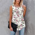 thumbnail image 1 of Camiseta con estampado Floral para mujer, Top Sexy sin mangas, holgado, informal, plisado, 2022, 1 of 5