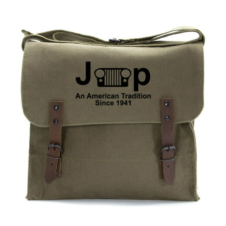 Jeep An American Tredition Army Heavyweight Canvas Medic Shoulder (Best American Leather Bags)