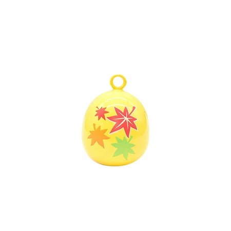 

NUOLUX Bells Pendant Accessories Seal Copper Bright Colored Painted Japanese Water Bells Hanging Accessories Supplies for Boys Girls Gift (Yellow Maple Leaf Pattern)