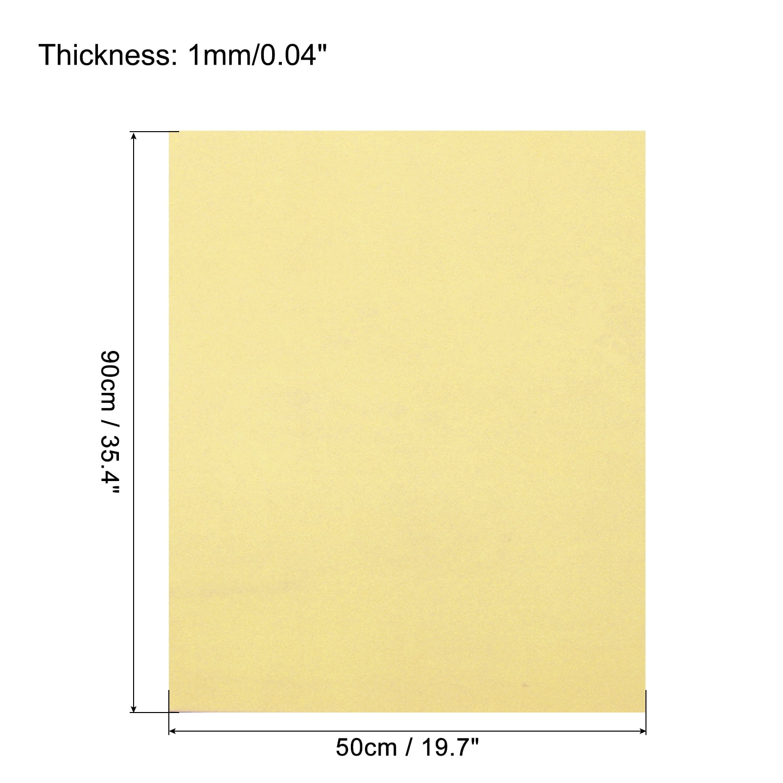 EVA Foam Sheets Light Yellow 19.7 Inch x 35.4 Inch 1mm Thick Crafts Foam Pack of 5