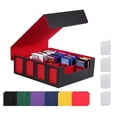 thumbnail image 1 of Boîte de Rangement pour Cartes à Collectionner avec Fenêtre, Étui à 4 Rangées Noir&Rouge, 1 of 5