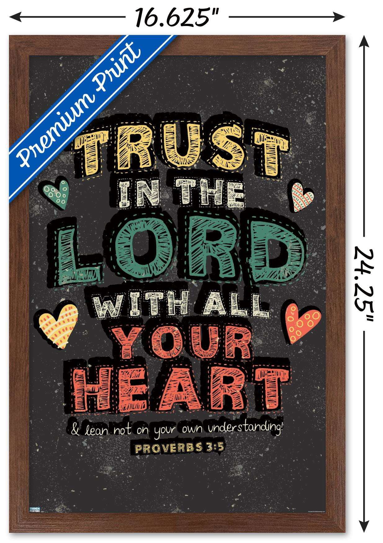 Scott Orr - Trust in The Lord Wall Poster, 14.725" x 22.375", Framed
