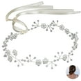 thumbnail image 2 of Accessoire de Cheveux de Mariée Faux Perle de Mariage Bandeau de Mariage avec Ruban, 2 of 6
