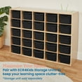 thumbnail image 5 of ECR4Kids Scoop Front Plastic Storage Bins, Multipurpose Organization, Black, 25-Piece, 5 of 9