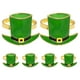 thumbnail image 1 of 6 servilleteros irlandeses verdes con diseño de sombrero de San Patricio, con hebillas de metal para decoración de mesas, fiestas y restaurantes, 1 of 8