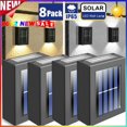 thumbnail image 2 of Luces solares de arriba y abajo para exteriores, lámpara de pared de calle, luz Solar alimentada por energía Solar, lámpara Solar impermeable decorativa para jardín, 2 of 4