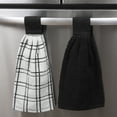 thumbnail image 5 of RITZ 3-Pack Solid and Multi Check Tie Towel Set, Black, 5 of 5