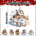 thumbnail image 3 of HomelyJoy Christmas House Shape Ornaments - Detailed Mini Home Decor for Xmas Tree Hanging, Gift, or as Part of Your festive Christmas Village Scene, 3 of 7
