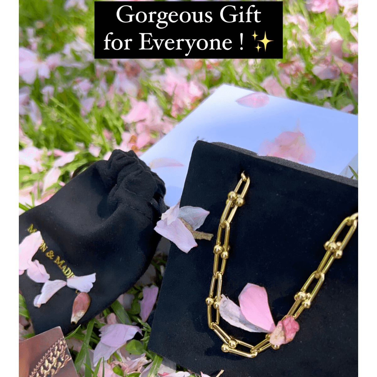 18K Gold Chain Necklace for Women, Best Trending Trendy Gold Chain Necklace Gift for Women, Lady, Mother, Wife, Mason & Madison Co.