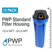 12 10x2.5" Blue Water Filter Housing 1/2"NPT W/ Brass Insert Whole House RO