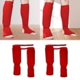 thumbnail image 1 of 2 Pares de Espinilleras para Mujer, Protectores de Empeine, Protección para Entrenamiento, Almohadillas para Piernas, Protectores Lavables Elásticos, L rojo y S shamjiam Espinilleras para empeine, 1 of 5