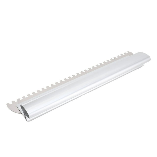 Square Notch Trowel, 2/5 Inch Stainless Steel Tile Adhesive Spreader with Baffles, Aluminum Alloy Plastering Tool for Large Scale Flooring - Heavy Duty Tiling
