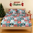 thumbnail image 6 of Gogreen 4PC Queen Christmas Sheet Set Deep Pocket Fit 16", Breathable Microfiber Soft Queen Sheet Set Warm Sheets, Luxury Hotel Style Christmas Decor Queen Bed Sheet Set, Christmas Gift, 6 of 8