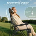 thumbnail image 6 of Heavy Duty High Back Camping Chairs with Cup Holder Oversized Folding Chair Outdoor Chair with Headrest,Lawn with, 6 of 7