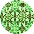 thumbnail image 1 of Ahgly Company Indoor Round Abstract Green Modern Area Rugs, 6' Round, 1 of 4