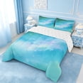 thumbnail image 2 of meiyoeat Teal Galaxy Star King Size Comforter Sets,Calm Magical Sky Pattern Comforters King Size For Girl,Reversible,3-Piece,1 Comforter And 2 Pillowcases, 2 of 7
