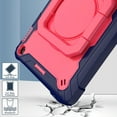 thumbnail image 5 of ELEHOLD Rugged Heavy Duty Case for Kindle Fire HD 8/ Fire HD 8 Plus (12th Gen 2022 Release), Kids Friendly 360° Rotating Kickstand Handle Grip Shoulder Strap Shockproof Case, Navy/Rose, 5 of 8