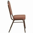 thumbnail image 3 of (10 PACK) Crown Back Banquet Dining Chair with Light Brown Fabric - Commercial Quality Restaurant Chair, 3 of 7