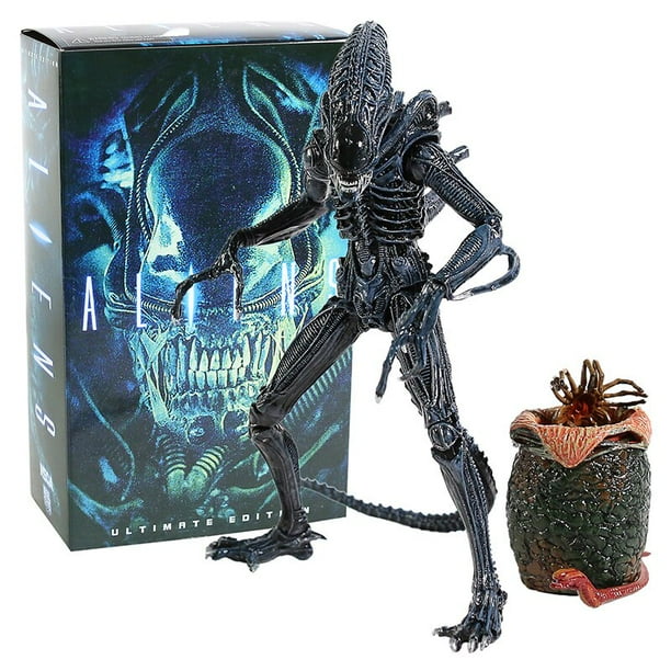 NECA Alien Warrior figurita Ultimate Edition modelo marrón/azul figura de acción colección de regaloscaja del guerrero azul zhangmengya unisex