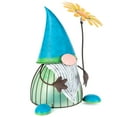 thumbnail image 3 of Mainstays 14"H Metal Rustic Brown Painted Solar Powered Light Up Gnome, 3 of 7