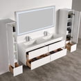thumbnail image 5 of Blossom Assisi 60" Bathroom Vanity w/ Ceramic Sink | Glossy White |  Basin| Floating Vanity Storage, 5 of 8
