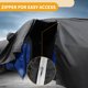 thumbnail image 4 of Funda para auto impermeable para todo clima, protección exterior completa contra el sol y la lluvia, con tiras reflectantes, negra para Subaru Impreza Sedan, 4 of 5