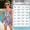 thumbnail image 6 of Uorisanigo Swimsuits for Girls Colorful Flower Polyester and Spandex Fabric Summer Swim Dress Size 12-13 One Piece Bathing Suit Swimwear Beach Sport, 6 of 6