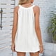 thumbnail image 4 of Camisa camisola fluida,Camiseta para mujer Camisa holgada con cuello redondo y ojales Camisa camisola fruncida con ojales Grado profesional, 4 of 6