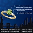 thumbnail image 2 of Gem Stone King 10K Yellow Gold Green Peridot and Lab Grown Diamond Engagement Ring for Women | 1.72 Cttw | Oval 8X6MM | Gemstone August Birthstone | Size 5, 2 of 6