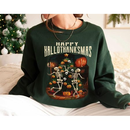 Happy Hallothanksmas Png, Halloween Gift for Women, Christmas Png, Cute Halloween Png, Colorful Halloween Png, Pumpkin Spice Png