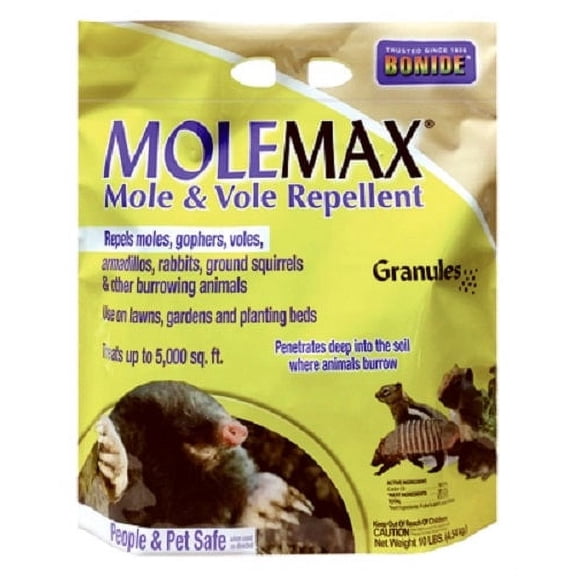 Bonide 692150 10 LB Bag Of Molemax Mole & Vole Repellent Graunles - Quantity of 1