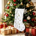 thumbnail image 6 of Christmas White Snowflake Stockings, 18"Large Super Soft Knitted Xmas Stocking for Kids, Christmas Decoration Holiday and Family Stocking for Fireplace Christmas Holiday Party Decoration, 6 of 6