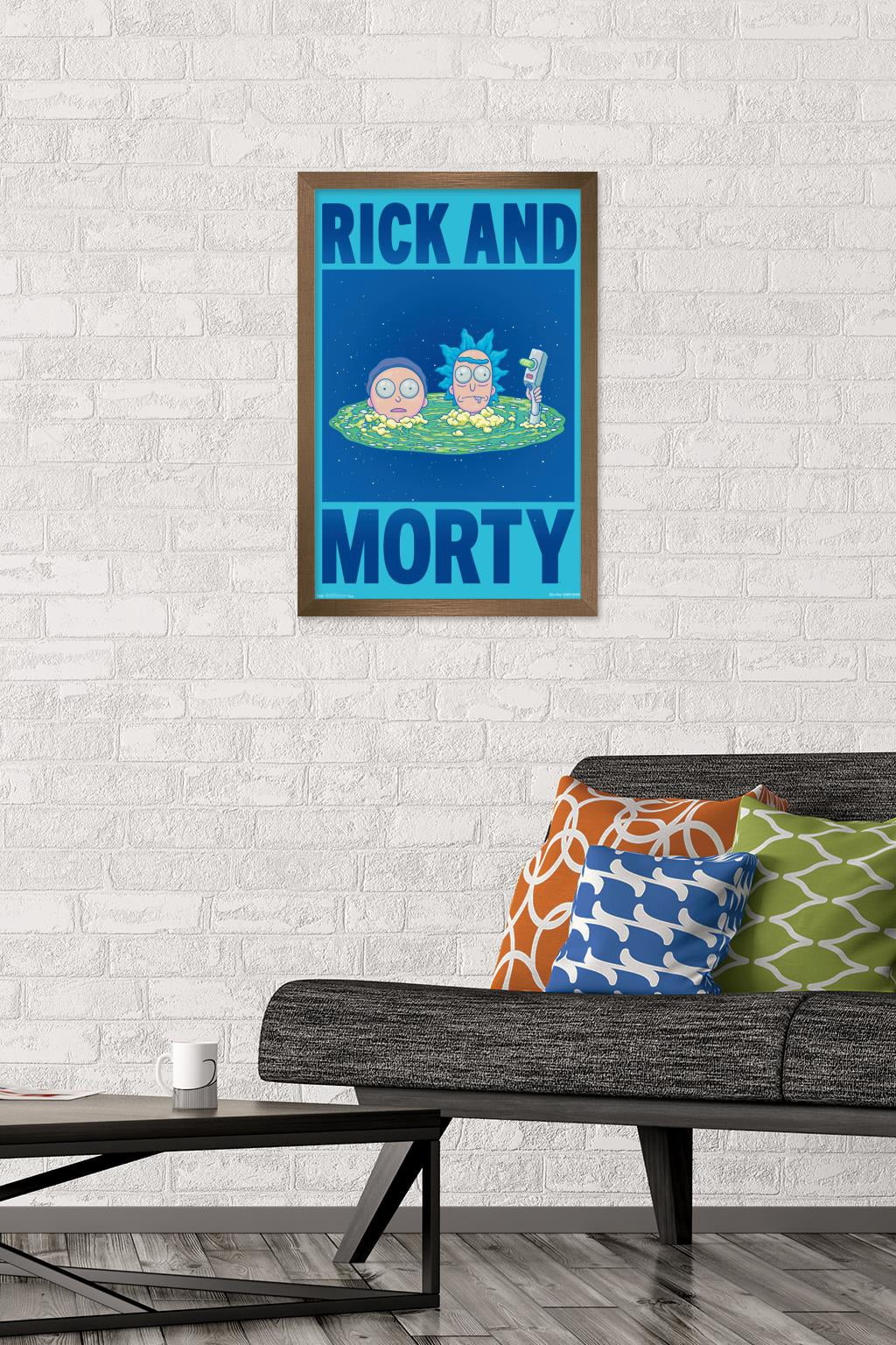 Rick And Morty - Title Wall Poster, 14.725" x 22.375", Framed