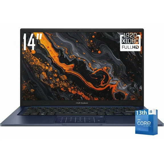 ASUS Vivobook 14 Business Laptop, 14" FHD 1920 x 1080 LED Thin Bezel Display, Intel 10-Core i5 1334U, WiFi 5, HD Webcam, Win 11 Home(12GB DDR4 RAM | 256GB SSD)