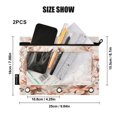 thumbnail image 3 of Ckdifva Pink Ribbon Swan Pencil Pouch 3 Ring Zipper Pencil Case Binder Pockets Clear Top Cosmetic Bag 2 Pack, 3 of 6