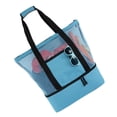 thumbnail image 2 of Matsuzay Bolso de playa 2021, bolso de mano de malla con bolsa térmica aislada, bolso de mano para caminar en la playa, vacaciones de verano, Almacenamiento y organización del hogar azul Matsuzay HA005282-02, 2 of 6