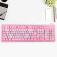 thumbnail image 5 of Youkk Wire Keypad Pink Keyboard Office Supplies Ergonomic Desktop Keyboards, 5 of 5