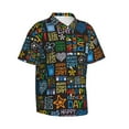 thumbnail image 3 of Xecao Happy Father Day print Hawaiian shirt - a stylish short-sleeve button-down for men, perfect for casual beach and tropical outings., 3 of 9
