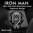 thumbnail image 2 of Car Ignition Device Decoration For Audi Q8 One Click Start Engine Ignition Start Stop Button Protective Cover Alloy carbon fiber, 2 of 7