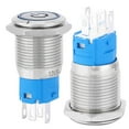 thumbnail image 4 of Self Reset SwitchBlue LED Flat Round Car N NC Switch Sturdy Construction, 4 of 5