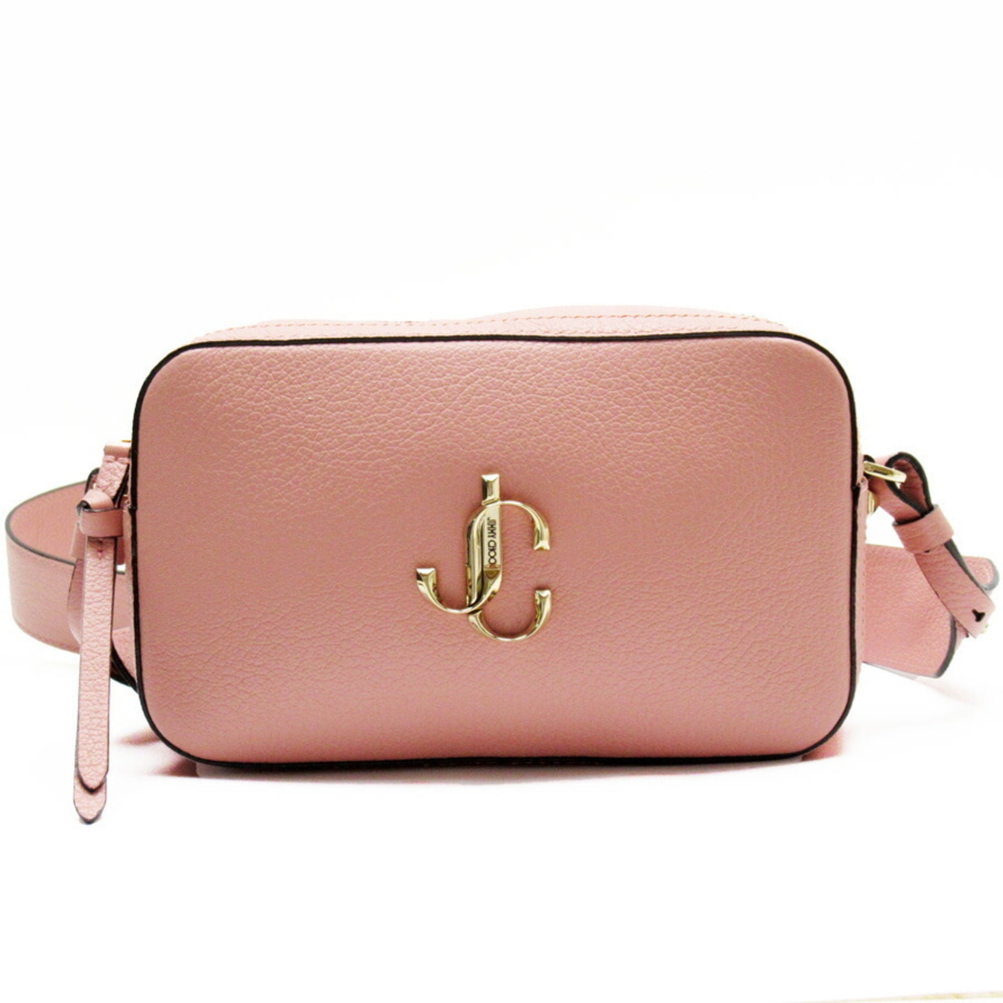 Used Jimmy Choo Shoulder Bag Camera VARENNE CAMERA Pink Leather