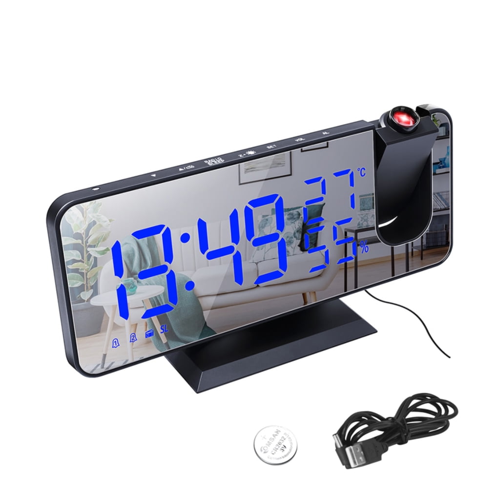 ZHENYEMEI Alarm Clock LED Radio Table Watch Digital Temperature