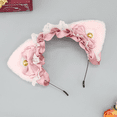thumbnail image 3 of Lindo accesorio para el cabello de Lolita, diadema de Lolita de peluche de gato, diadema con orejas de gato de encaje, 3 of 4