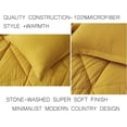 thumbnail image 6 of Chezmoi Collection Rory Mustard Yellow Comforter Set Twin Size 2-Piece Fluffy Soft Lightweight Bedding Triangle Quilted Stone-Washed Microfiber Comforter Set for All Season, 6 of 9