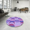 thumbnail image 3 of Ahgly Company Indoor Square Patterned Bright Lilac Purple Area Rugs, 4' Square, 3 of 6