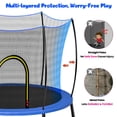 thumbnail image 3 of 4.5FT Trampoline with Safety Enclosure for Kids, SEGMART Toddler Trampoline with Basketball Hoop, Kids Trampoline with Jumping Mat, Mini Trampoline, Indoor Trampoline, Gifts for Boys Girls, 110LBS, 3 of 10