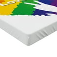thumbnail image 2 of Ambesonne Pride Fitted Sheet, LGBT Colored Heart, Twin XL Size, Multicolor, 2 of 3